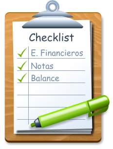 Checklist E. Financieros Notas Balance